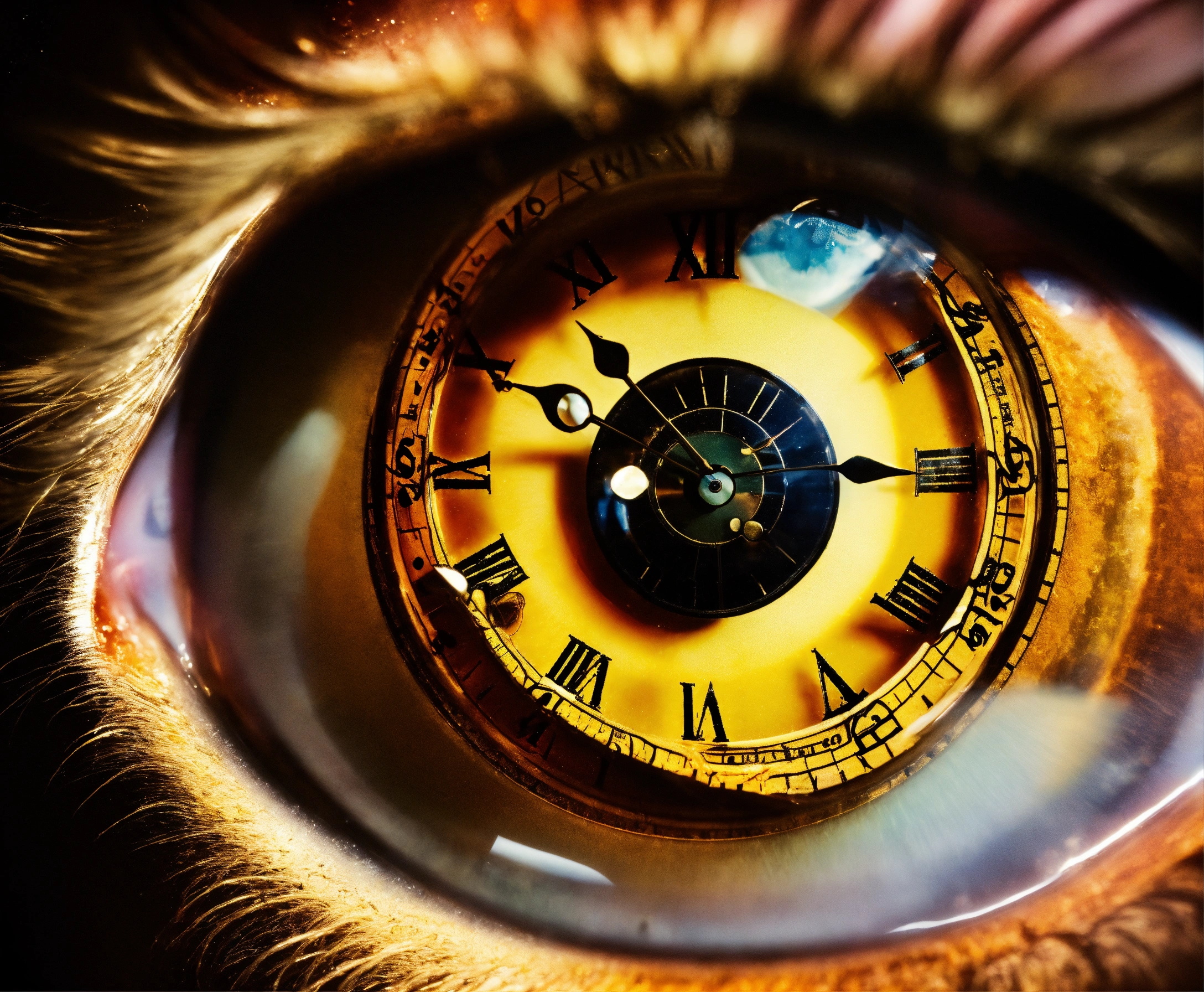 An awe-inspiring photograph of a inspired eye refl