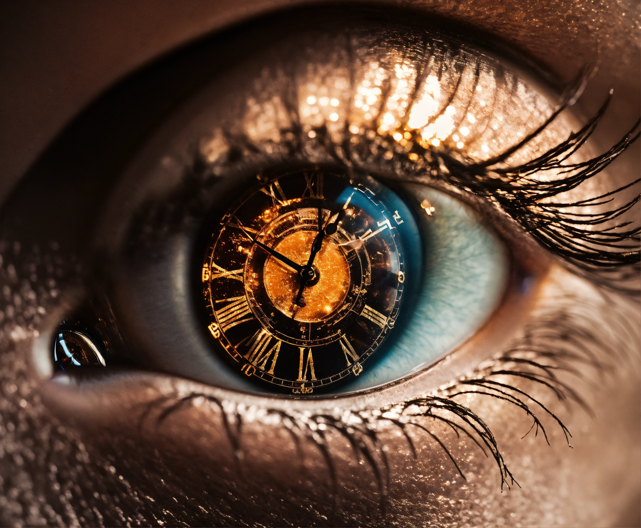 An inspiring photograph of a awe-filled eye reflec